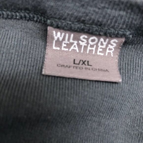 Vintage Wilson's Leather Brand Gray Knit T-Shirt Men's Unisex Large XL - Picture 4 of 8
